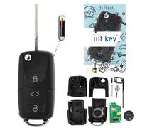 MT-KEY Clé de voiture sans fil 434 MHz compatible avec VW Bora 1J Golf 4 Polo 9N Beetle 9C Fox 5Z Seat Leon I Toledo II Skoda Fabia I 1J0959753DA