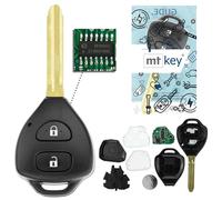 MT-KEY Clé sans fil 2 boutons 434 MHz ID67 Télécommande compatible avec Toyota IQ Hilux N25 Auris I E150 Rav4 A3 Camry 433,05 MHz