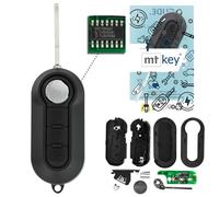 MT-KEY Clé sans fil 434 MHz compatible avec Fiat 500 Grande Punto Evo Doblo II Citroën Nemo Peugeot Bipper Opel Combo D 433,05 MHz