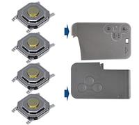 mt key - Protecteur d'écran micro-interrupteur SMD 4 pôles 5 x 5 x 1,5 mm - Lot de 4 pièces - Compatible VW Passat, Hyundai, Kia, Renault - Plastique