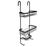 MT MALATEC Étagère de douche à suspendre sans perçage 16721, couleur : noir/noir