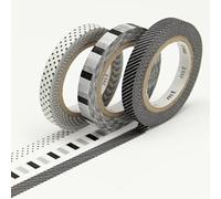 MT MASKING TAPE Slim Set de 3 rouleaux adhésifs de décoration en papier washi 6mm x 7m, Deco F