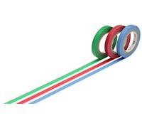 MT Masking Tape Slim Set de 3 rouleaux adhésifs de décoration en papier washi 6mm x 7m, Unis H (Bleu, Rouge, Vert)