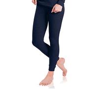 MT Pantalon de ski et thermique pour femme - Sous-vêtements d'hiver long avec intérieur en polaire., bleu marine, L