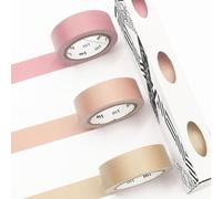 MT Ruban de masquage Washi - Ruban adhésif en papier washi - 15 mm x 7 m (pastel chaud)