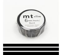 Mt Slim Set De 3 Mt Slim 6mm Uni Noir / Matte Black