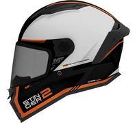 MT STINGER 2 CORE Integralhelm schwarz-weiss-orange B0 L