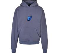 MT Upscale Sweat-shirt 'Le Papillon' bleu / saphir / gris / blanc, Taille L