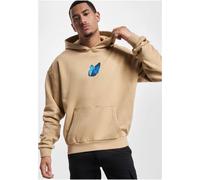 MT Upscale Sweat-shirt 'Le Papillon' beige foncé / bleu marine / bleu foncé / noir, Taille XL