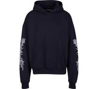 MT Upscale Sweat-shirt 'God Loyalty Love' rouge / noir / argent, Taille S