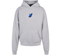 MT Upscale Sweat-shirt 'Le Papillon' bleu / gris / noir / blanc cassé, Taille S