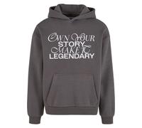 MT Upscale Sweat-shirt 'Make It Legendary' gris foncé / blanc, Taille L