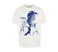 MT Upscale T-Shirt '2Pac Me Against The World' crème / bleu roi, Taille XL