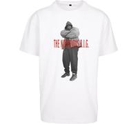 Mister Tee T-Shirt gris clair / gris foncé / rouge feu / blanc, Taille XS
