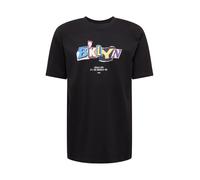 MT Upscale T-Shirt 'Brklyn' gris / gris foncé / rouge / noir, Taille M