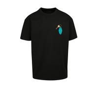 MT Upscale T-Shirt 'California Motel' bleu cyan / jaune / rose clair / noir, Taille XXL