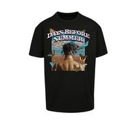 MT Upscale T-Shirt 'Days Before Summer' beige / bleu clair / noir, Taille M