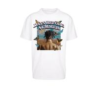 MT Upscale T-Shirt 'Days Before Summer' sable / bleu / violet clair / blanc, Taille XXXL