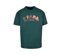 MT Upscale T-Shirt 'Drama I choose' vert foncé / orange / rose / blanc, Taille L