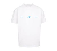 MT Upscale T-Shirt 'Find Love' bleu / bleu roi / citron vert / blanc, Taille XS