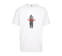 MT Upscale T-Shirt gris fumé / gris clair / rouge orangé / blanc, Taille S