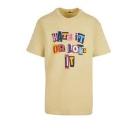 MT Upscale T-Shirt 'Hate it or Love it' bleu / jaune / rose / rouge, Taille L
