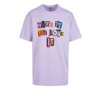 MT Upscale T-Shirt 'Hate it or Love it' bleu / jaune / violet clair / orange / noir, Taille M