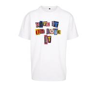 MT Upscale T-Shirt 'Hate it or Love it' mélange de couleurs / blanc, Taille L