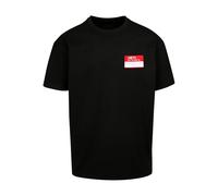 MT Upscale T-Shirt ' Hey! My Name Is' rouge / noir / blanc, Taille S