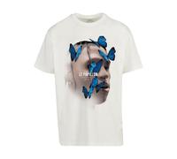 MT Upscale T-Shirt 'Le Papillon' azur / taupe / noir / blanc, Taille 5XL