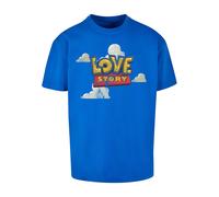 MT Upscale T-Shirt 'Love Story' bleu / jaune / rouge / blanc, Taille S