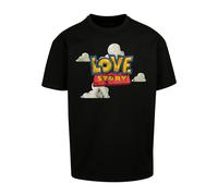 MT Upscale T-Shirt ' Love Story Heavy ' mélange de couleurs / noir, Taille M