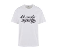 MT Upscale T-Shirt 'NY Graffiti' gris / blanc, Taille XXL