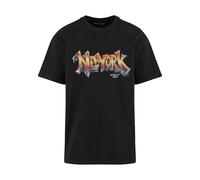 MT Upscale T-Shirt 'NY Graffiti' mélange de couleurs / noir, Taille M