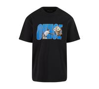 MT Upscale T-Shirt 'Ovhoe' azur / marron / noir / blanc, Taille L