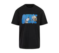 MT Upscale T-Shirt 'Ovhoe' azur / marron / noir / blanc, Taille S