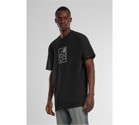 MT Upscale T-Shirt 'Peace&Love' bleu-gris / gris / noir / blanc, Taille M