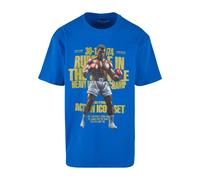 MT Upscale T-Shirt 'Rumble' bleu cobalt / brun foncé / moutarde / gris, Taille XL