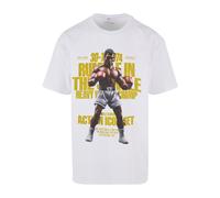 MT Upscale T-Shirt 'Rumble' brun foncé / safran / gris / blanc, Taille L