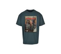 MT Upscale T-Shirt 'Upscale Magazine' bleu marine / gris / vert foncé / rouge feu, Taille S