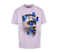 Mister Tee Le Papillon T-Shirt Oversize, Lilas, L Homme