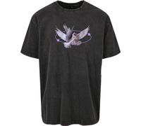 MT Upscale T-shirt Vive La Liberté Oversize Tee Noir Acid Washed S
