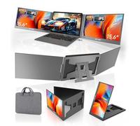 MT-VIKI 15.6'' Triple écran d'ordinateur Portable Extension Portable Laptop Screen Extender FHD 1080P IPS Ordinateurs 11''-16''Compatible avec Mac/Android/Win supporte la Rotation à 360° 1 Sac à Main