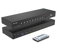 MT-VIKI Commutateur HDMI 4 K @ 60 Hz 8 Ports, commutateur 8 en 1 avec télécommande RS232/IR Compatible HDCP2.2