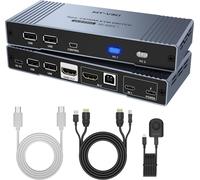 MT-VIKI Commutateur KVM USB-C/HDMI 2xPC 4K60Hz 65W alimentation pour Macbook/PC