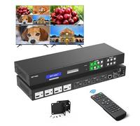 MT-VIKI Commutateur matrice HDMI 4K sans couture 4 x 4 avec contrôle Web Video Wall Controller 2 x 2 HDMI Multiviewer avec pip prend en charge la rotation à 90°/180° 4K @ 30 Hz 3,5 mm audio stéréo