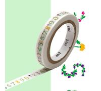 Mt X Sousou Motif Chiffres / Floral 0,7cm X 7m