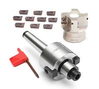 MT2 M10 et 50mm Fraise a surfacer +10 pcs cle a insertion carbure APMT1604