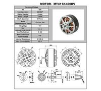 MT4112 400KV Brushless Motor High-Power Multi-Axis Motor High Speed Long Range for RC FPV Drone