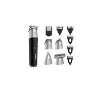 BaByliss Tondeuse Multi-usages Lithium Power 11-in-1 - Kit complet sans fil incluant une tondeuse barbe,cheveux et nez, oreilles et sourcils, Waterproof, Noir/Gris, MT812E